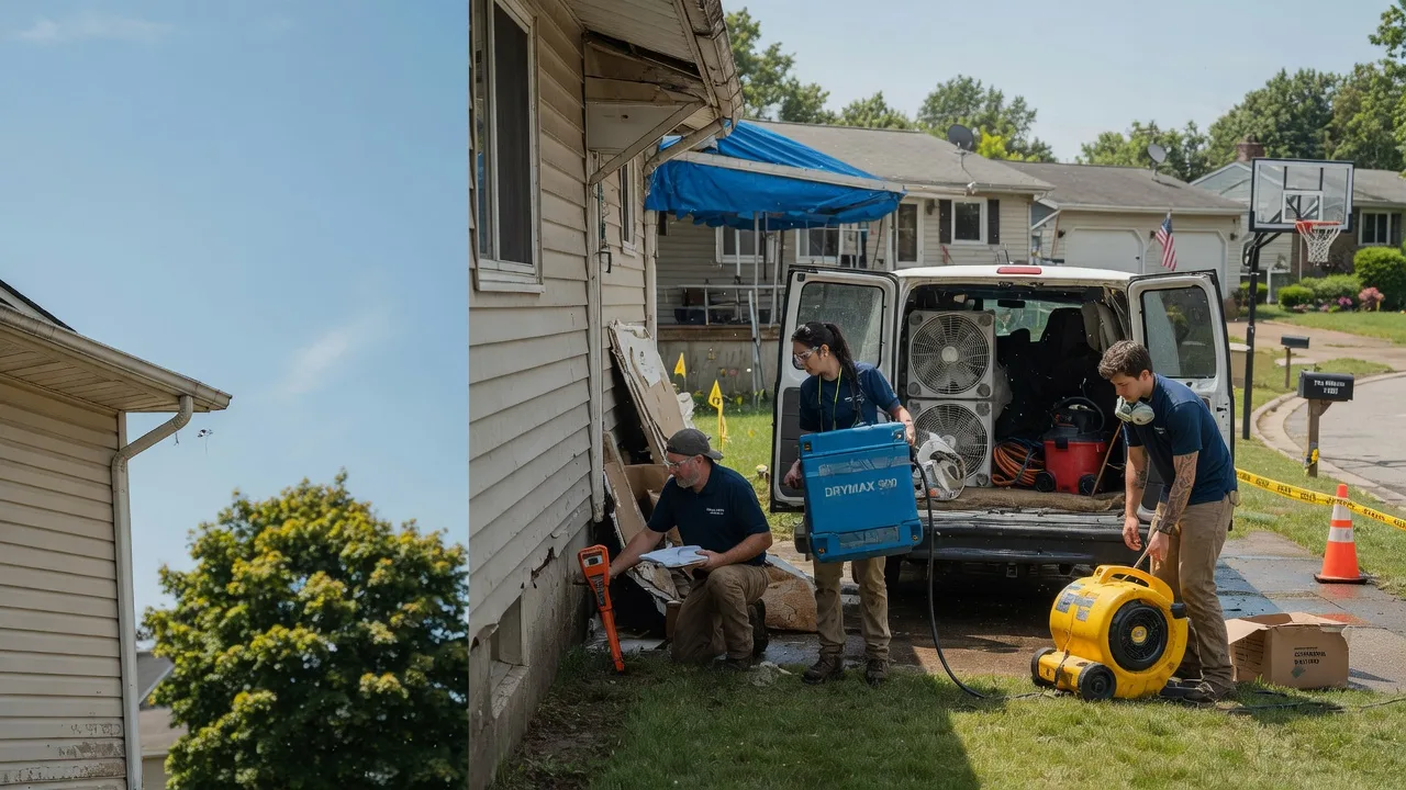 Ceiling Leak Cleanup in Easton, IL near me